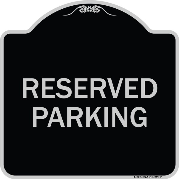 Reserved Parking Bright Yellow Heavy-Gauge Aluminum Architectural Sign, 18" x 18", BS-1818-22991